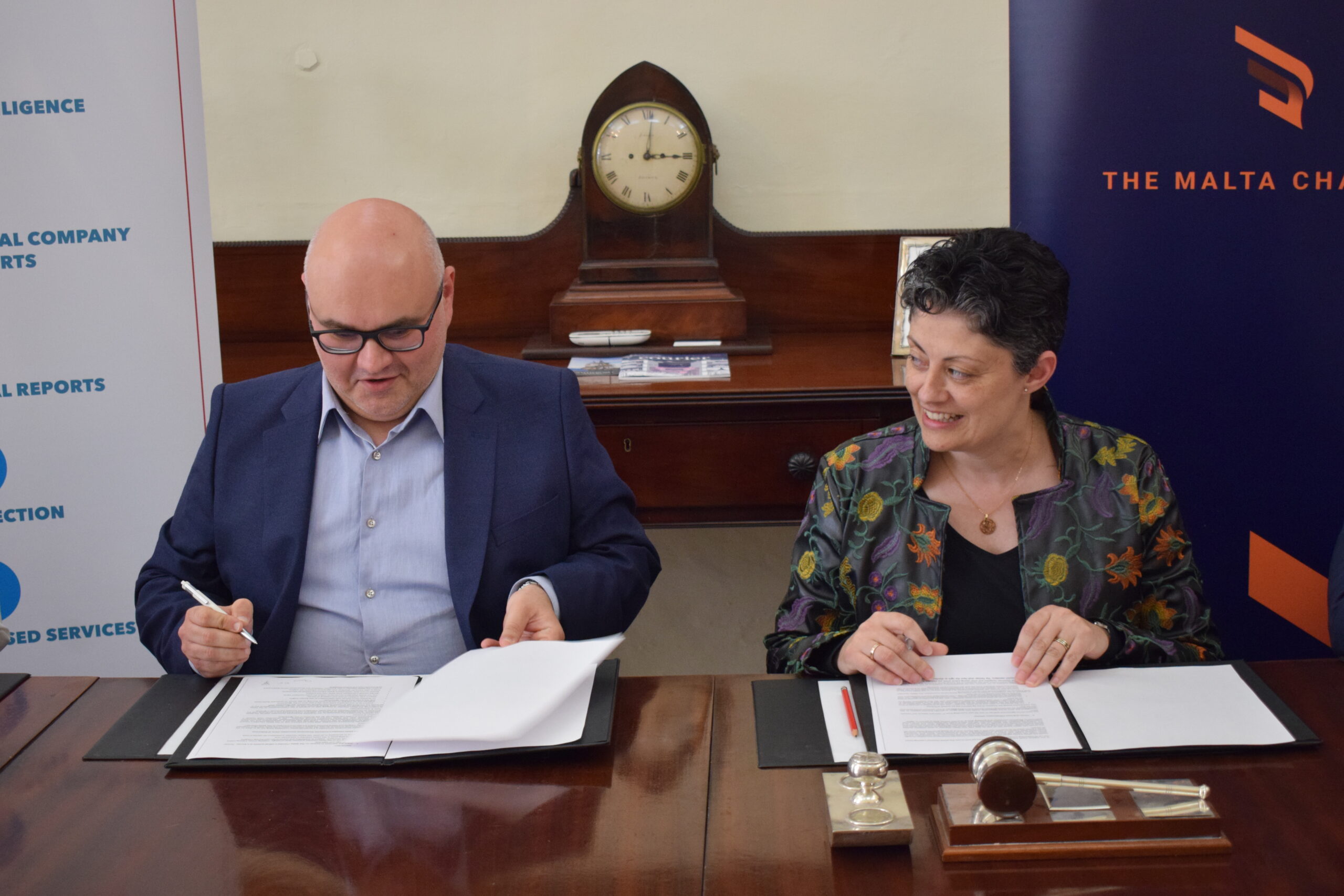 The Malta Chamber and Creditinfo Malta Ltd Sign Bronze Collaboration Alliance