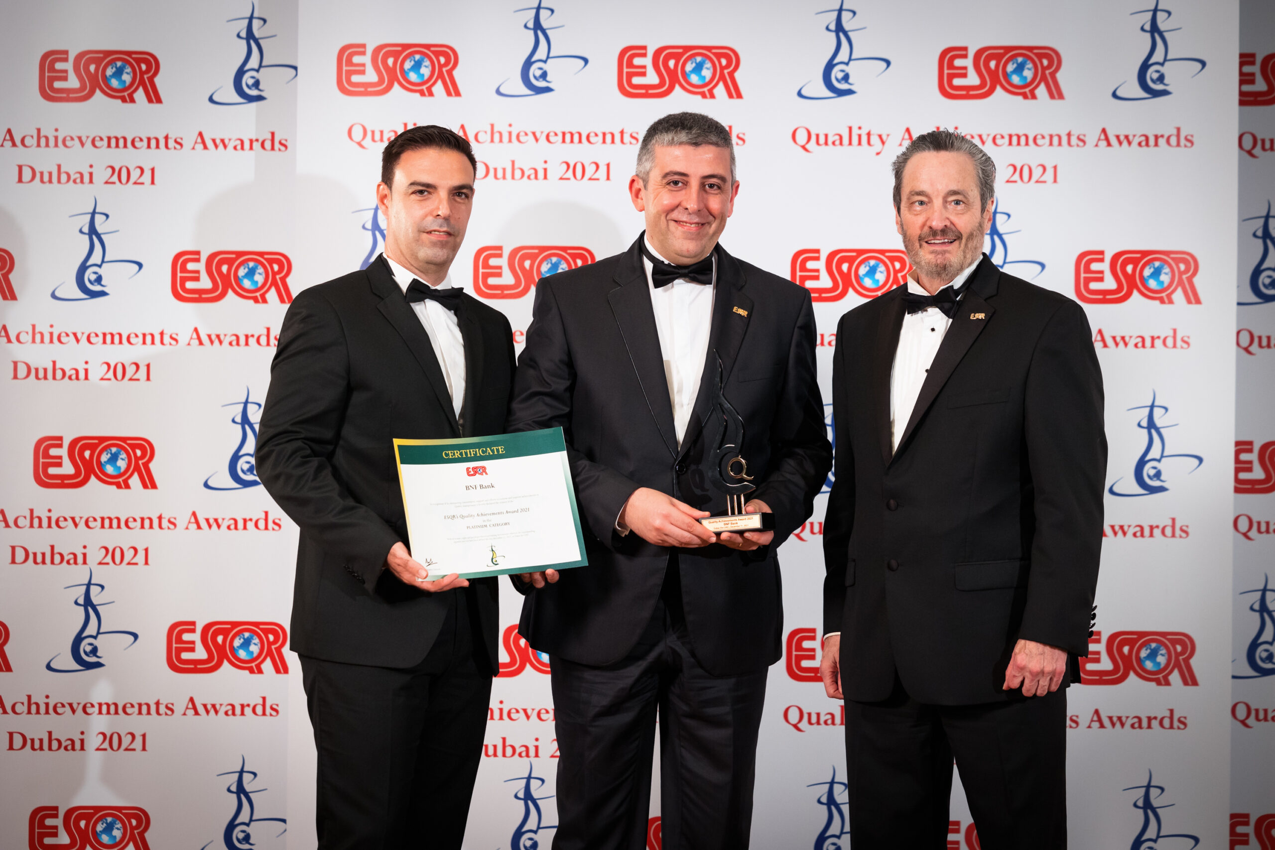 BNF Bank Wins ESQR’s Quality Achievement Award 2021