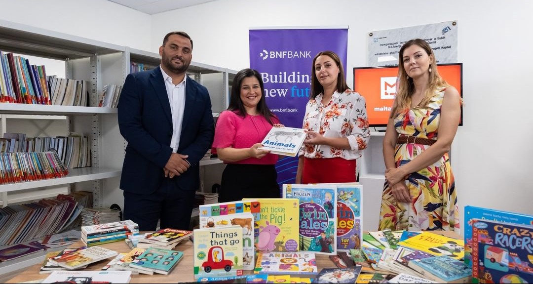 BNF Bank supports Malta Libraries with book donations